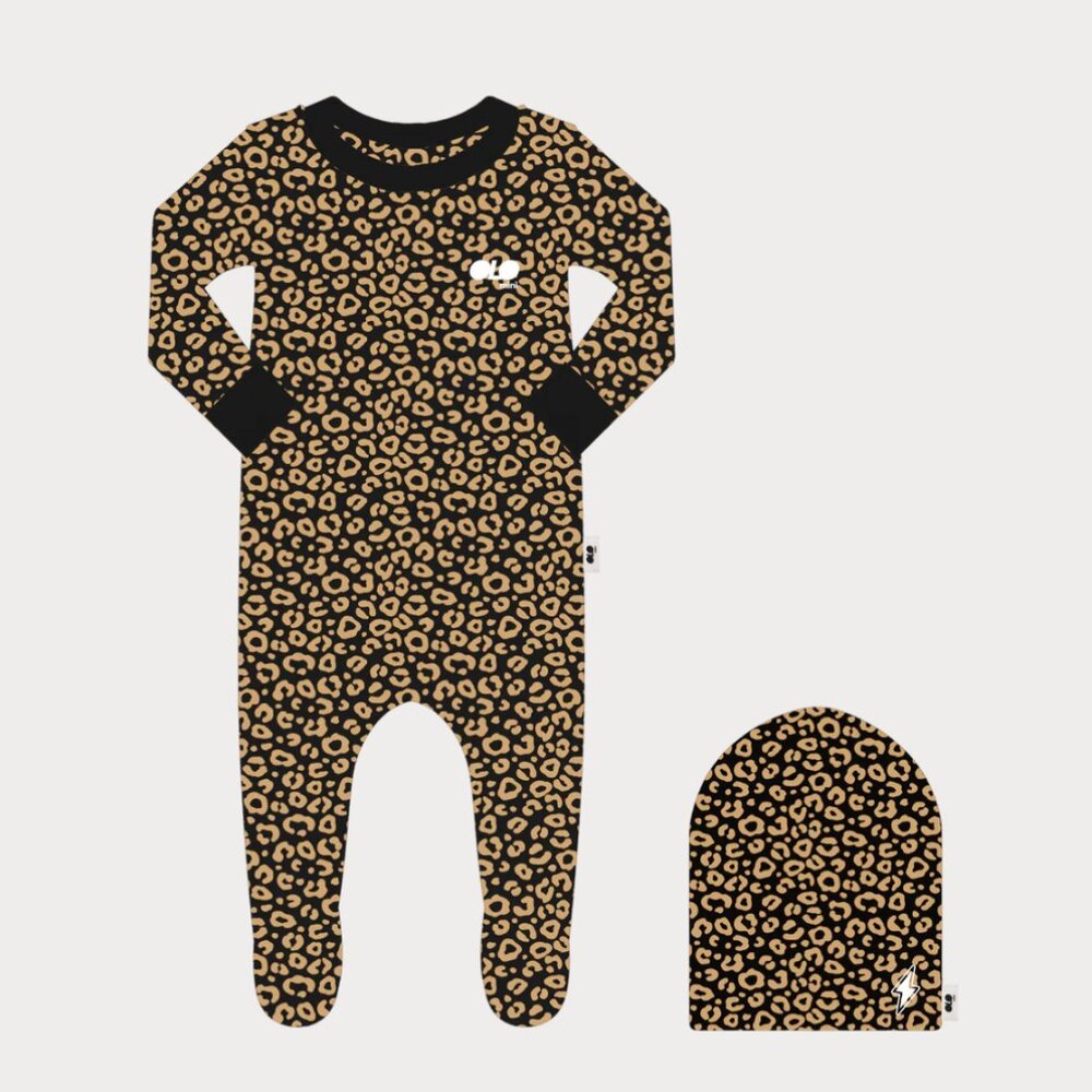 OLO FOOTIE BEANIE SET FAWN